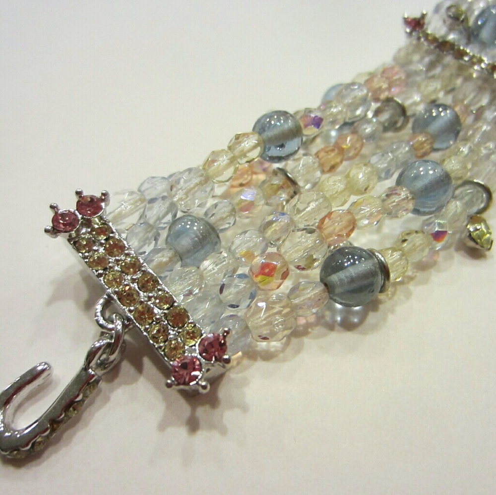 Modern Crystals Gems Multiple Strands Statement C… - image 4